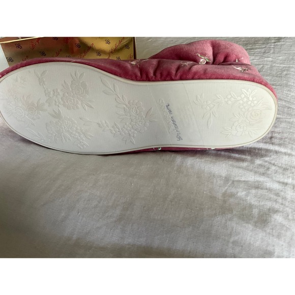 NOS DEARFOAMS Cushion Comfort 80’s BOOTS MaUvE Embroidered velvet 8-9 - Picture 4 of 9